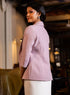 Basic Lapel Collared Blazer - Lavendar